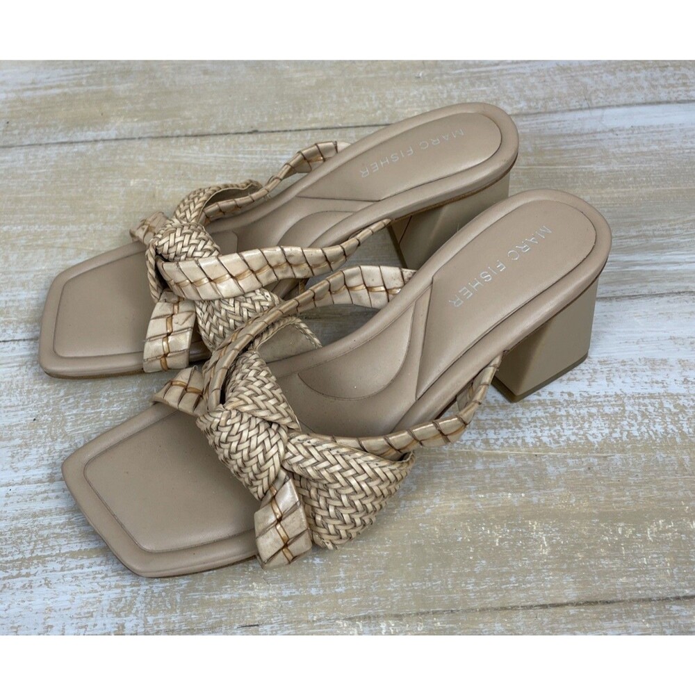 Woman's Dress Sandals Marc Fisher Macki Sandal Tan Size 8M